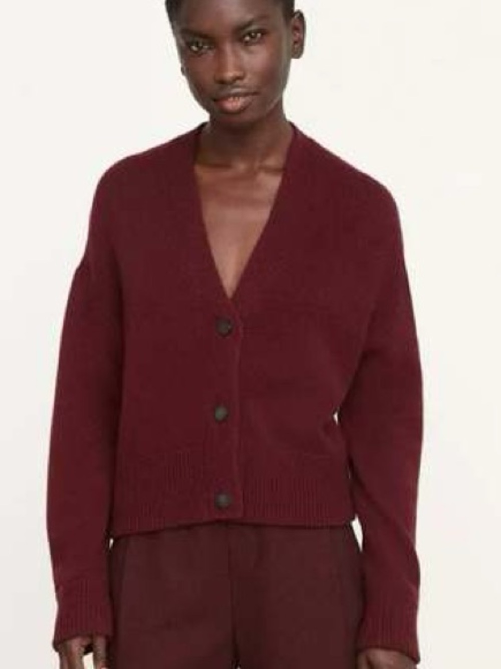 Vince boxy button cashmere wool cardigan | size XS